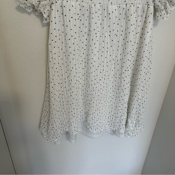 Roolee White Black Polka Dots Knee Length Dress Nursing Friendly Size L Women’s - Picture 4 of 16